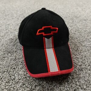Chevy Racing Hat Mens Black Adjustable Strap Back Cap Baseball Trucker Nascar